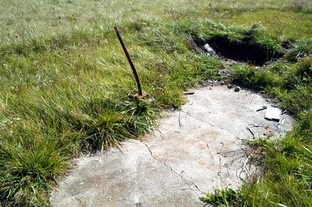 Coldwater Drive-In Theatre - Possible Snack Bar Foundation And Speaker Pole (newer photo)